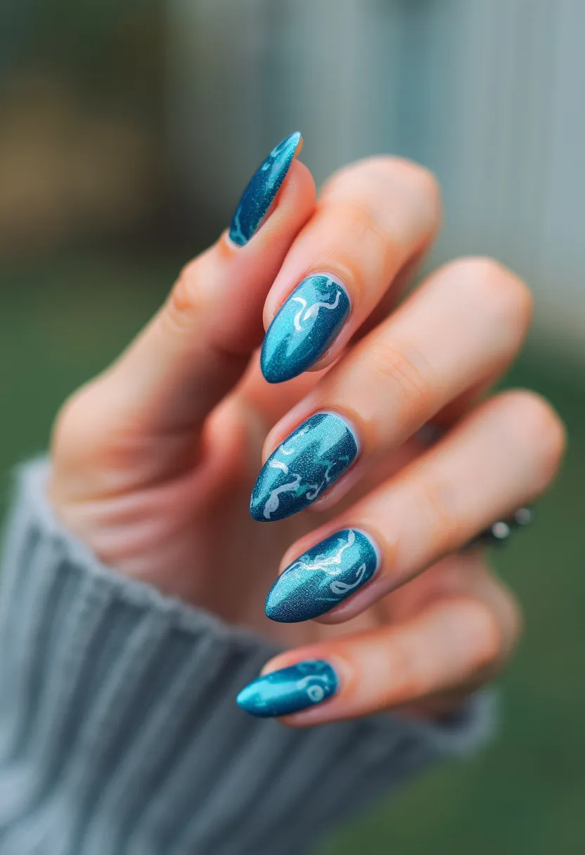 blue nail designs