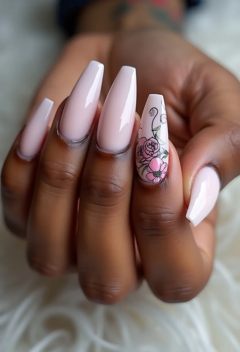 rose nail designs