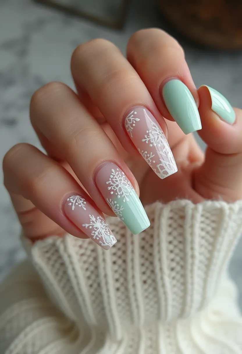 snowflake nail designs